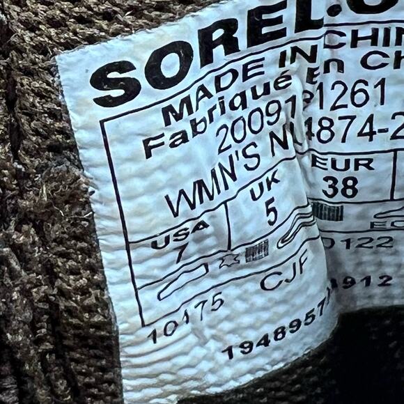 New Sorel Hi-Line Chelsea Heel Boots Umber, Ceramic NL4874-261 Women 7 NWB - Picture 9 of 11